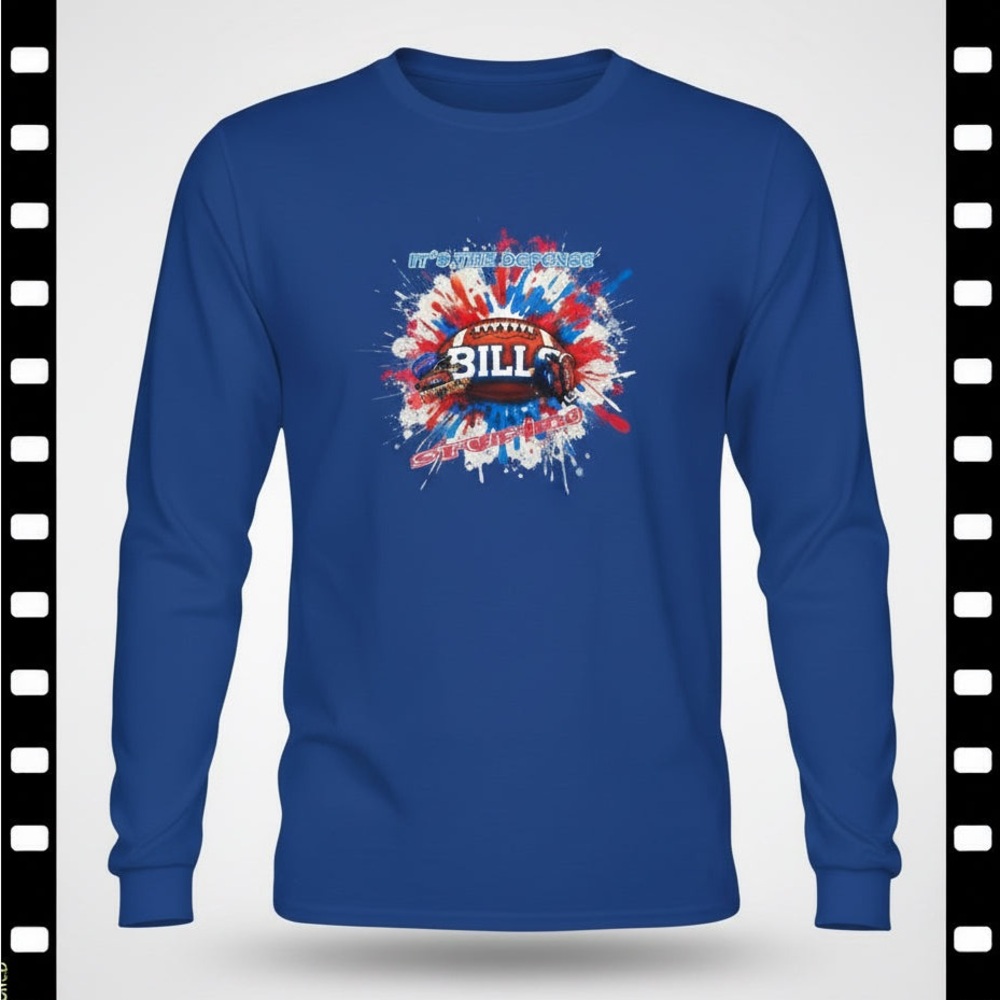 Gildan Royal Blue Long Sleeve Tee with Graphic